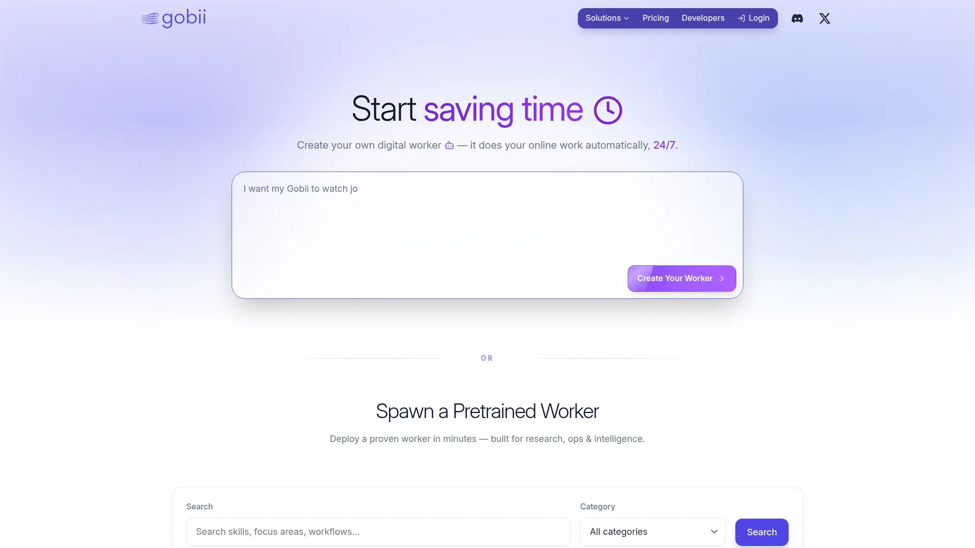 Gobii screenshot