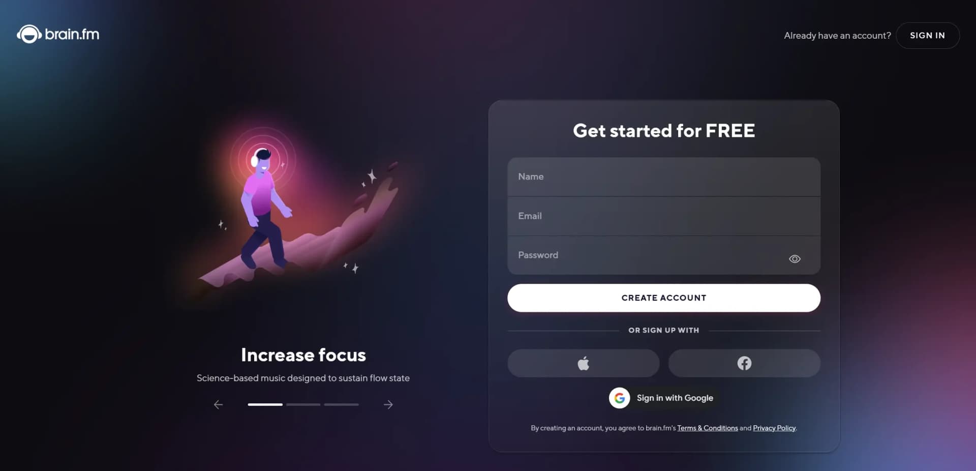 Brain.fm screenshot