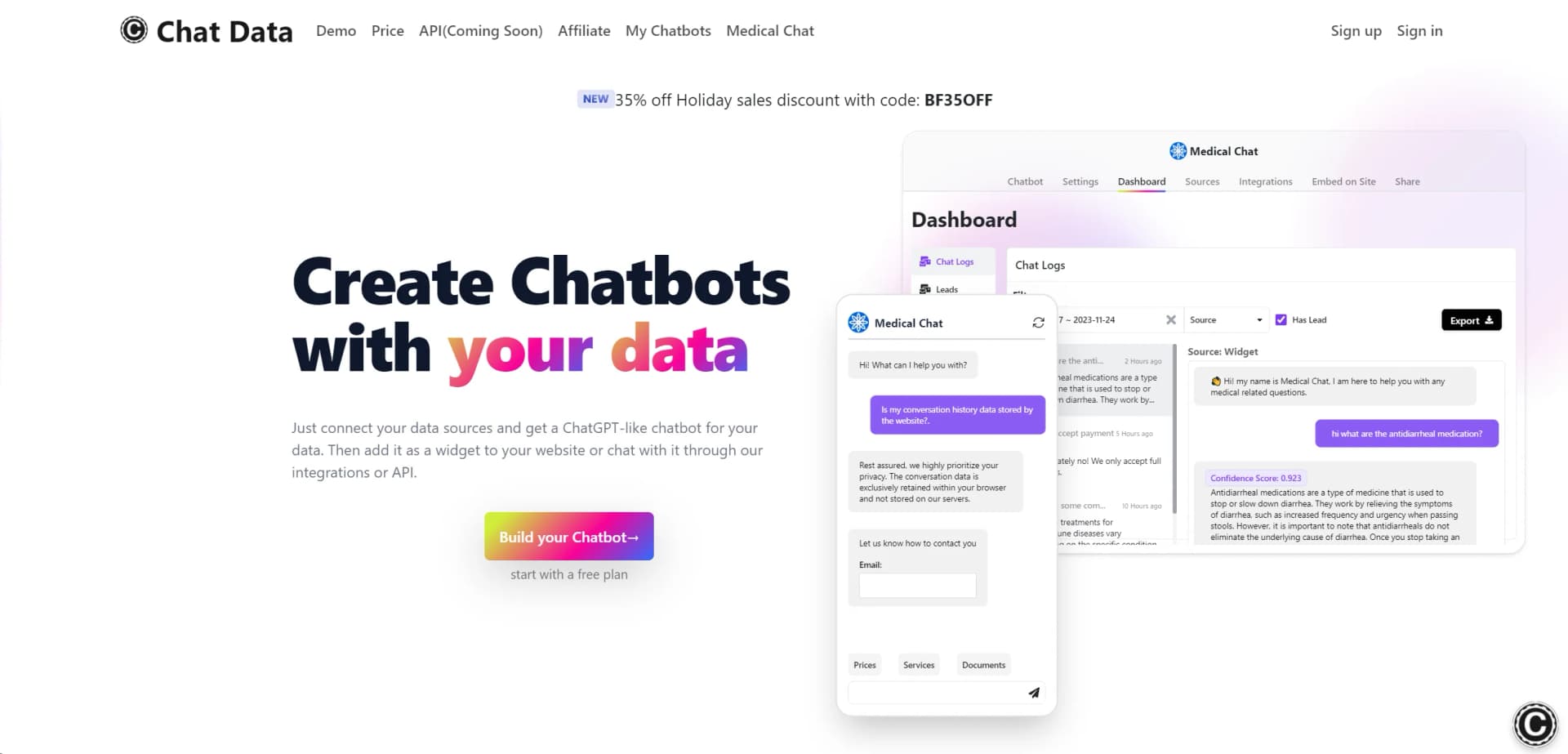 Chat Data screenshot