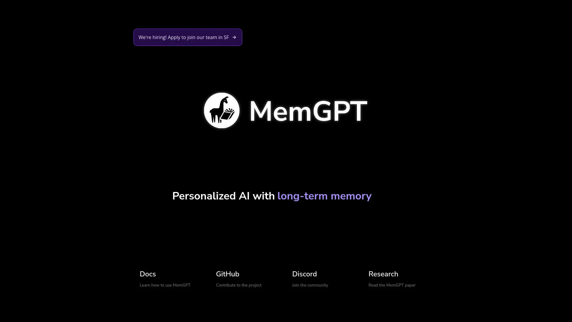 MemGPT screenshot