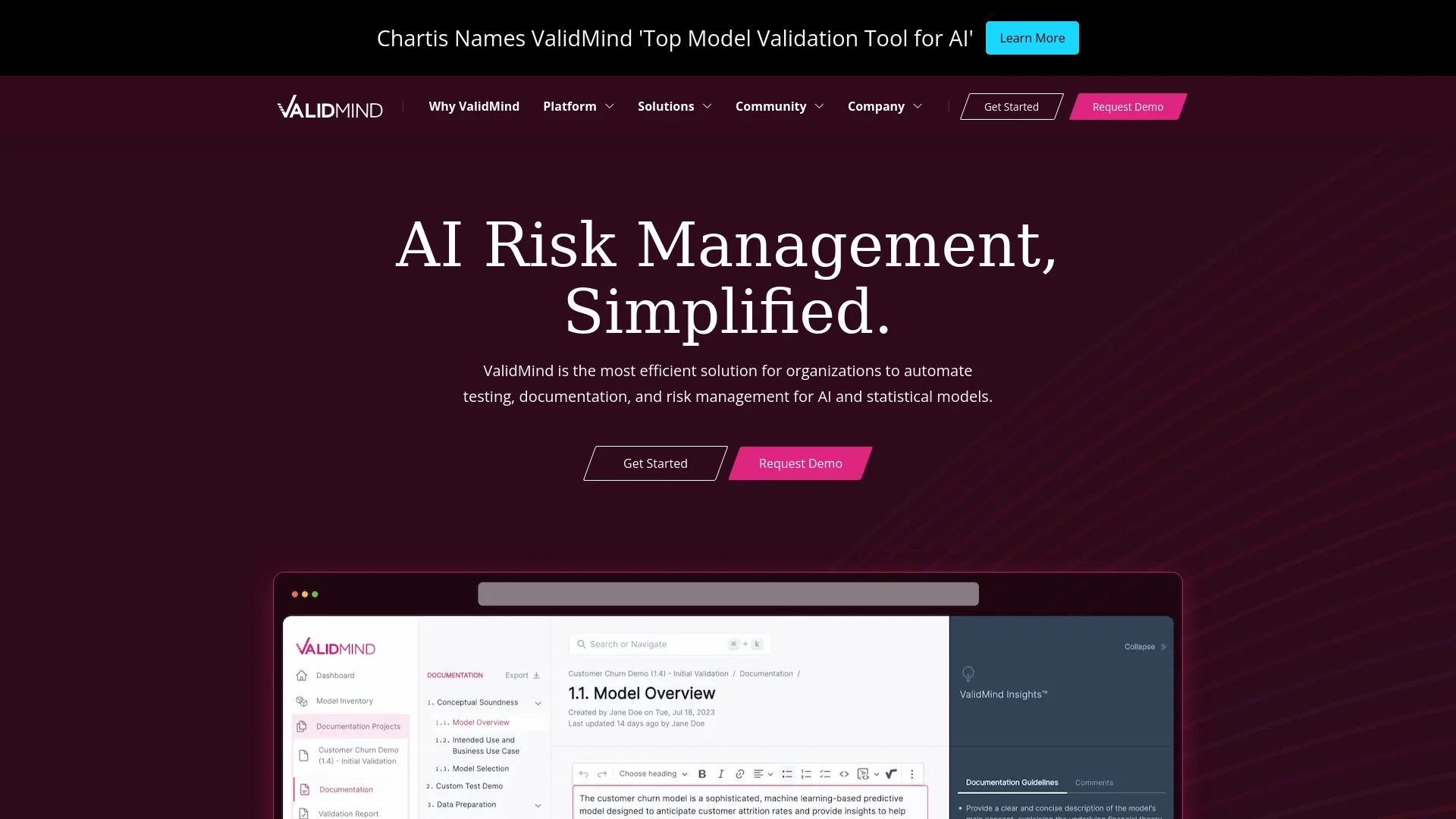 ValidMind screenshot