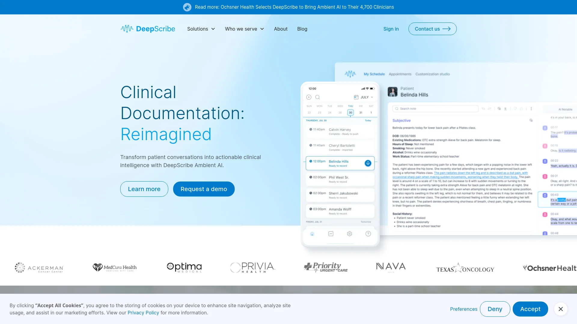 DeepScribe screenshot