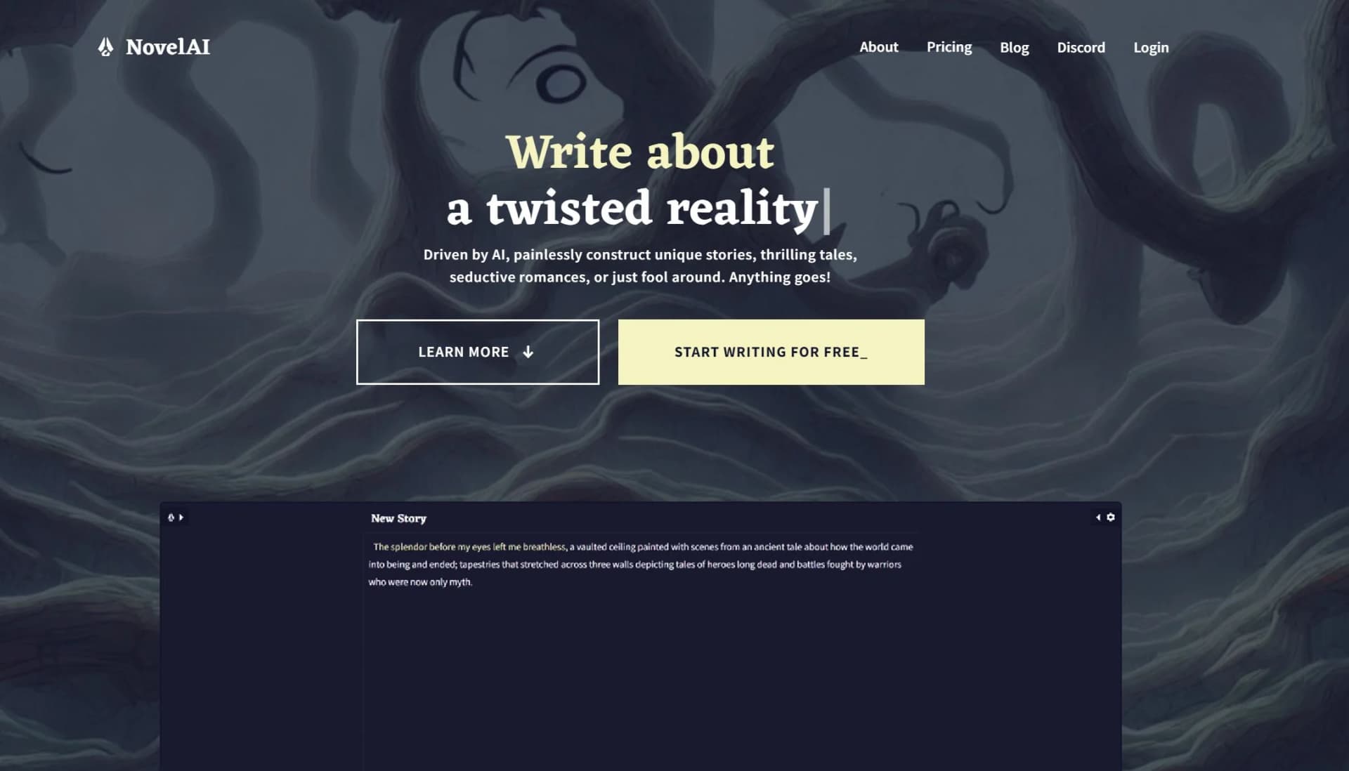 NovelAI screenshot