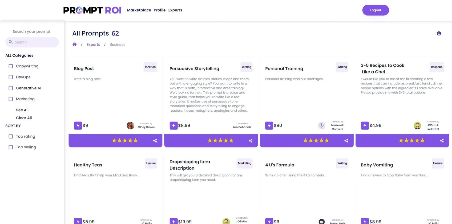 PromptROI screenshot