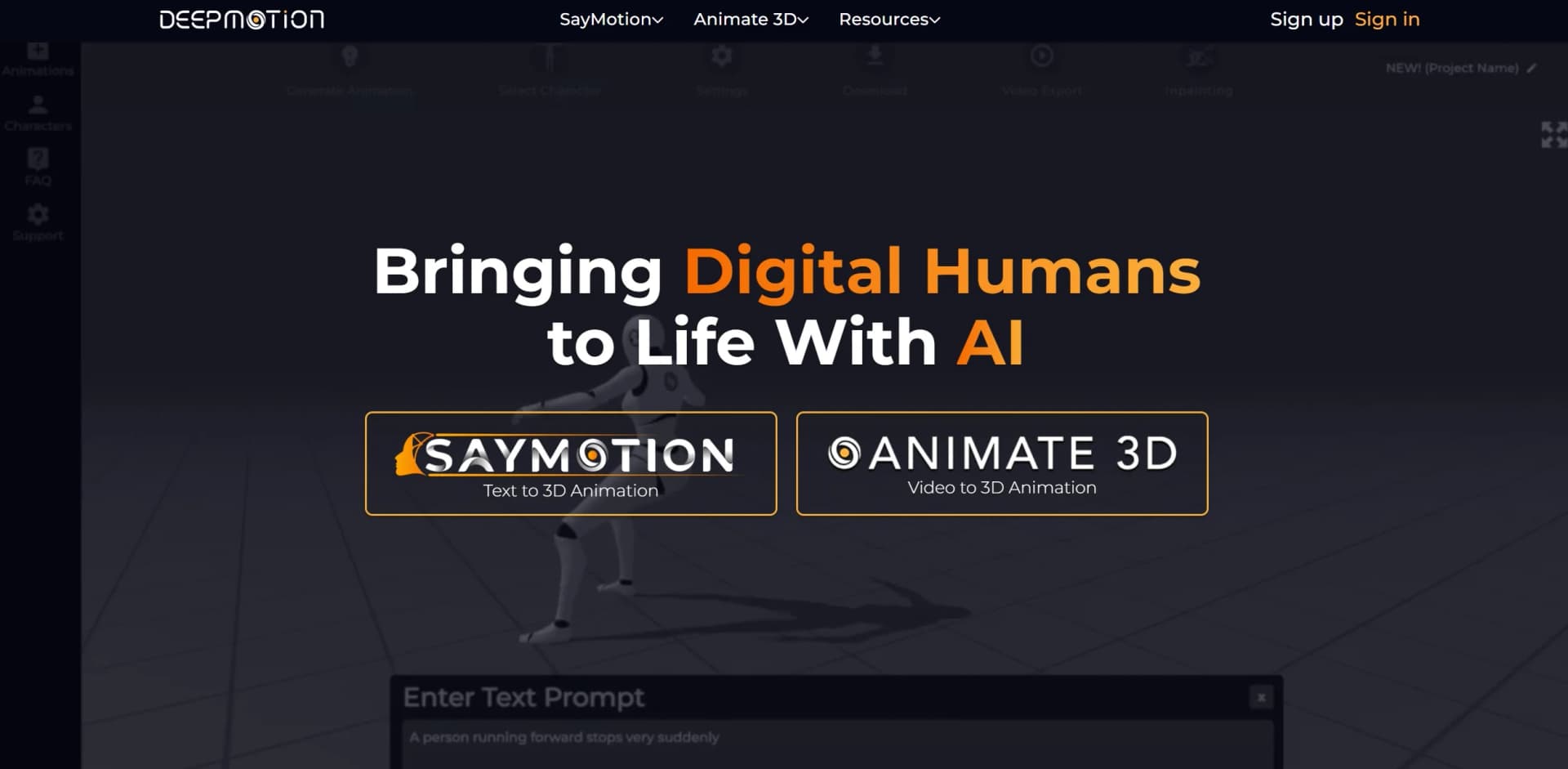 DeepMotion screenshot