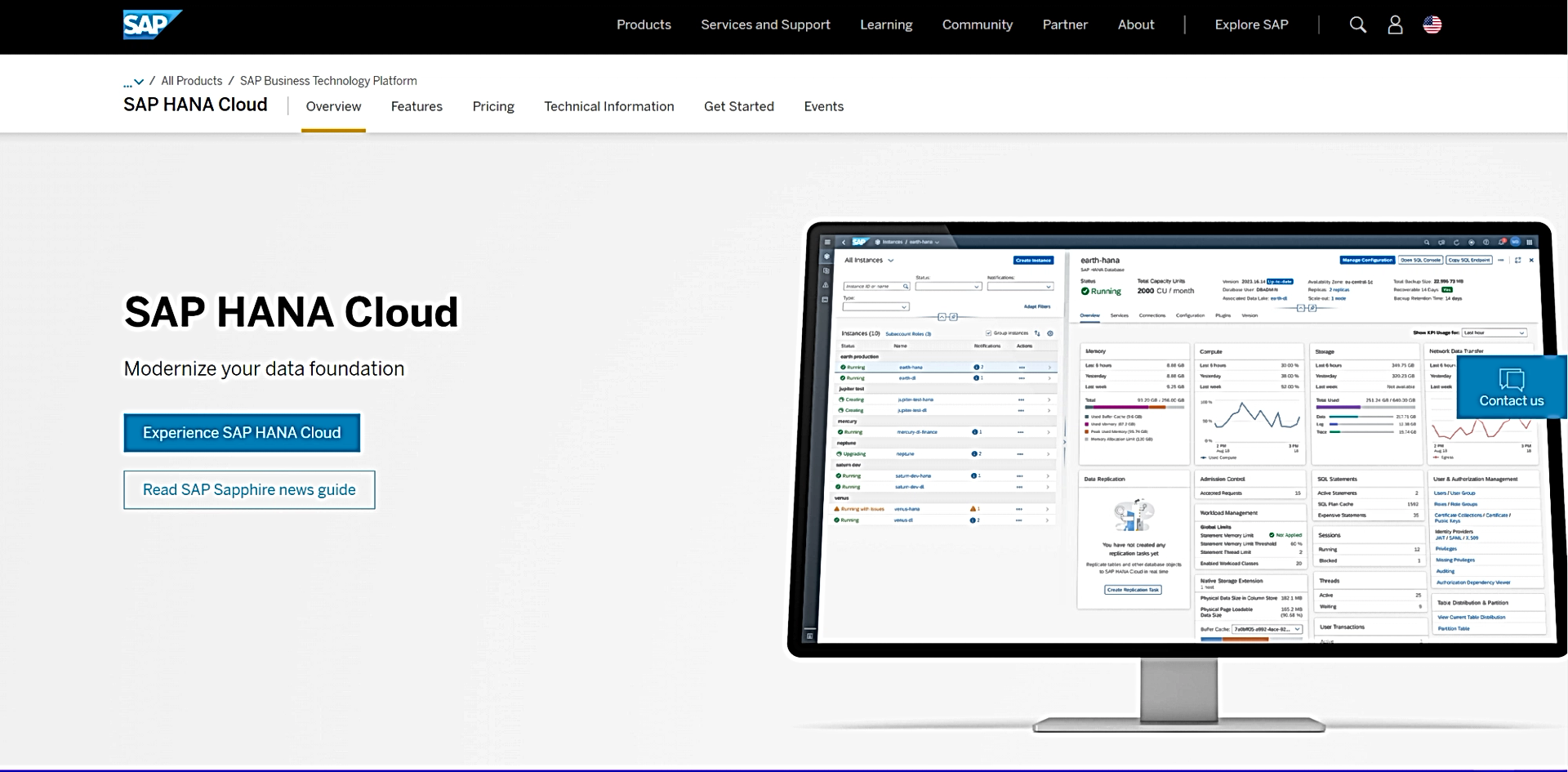 SAP HANA Cloud featured