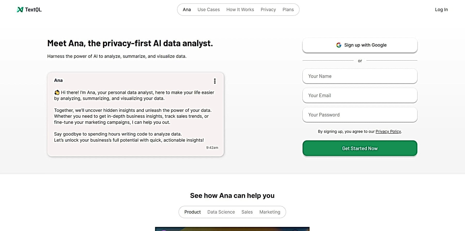 Ana by TextQL featured