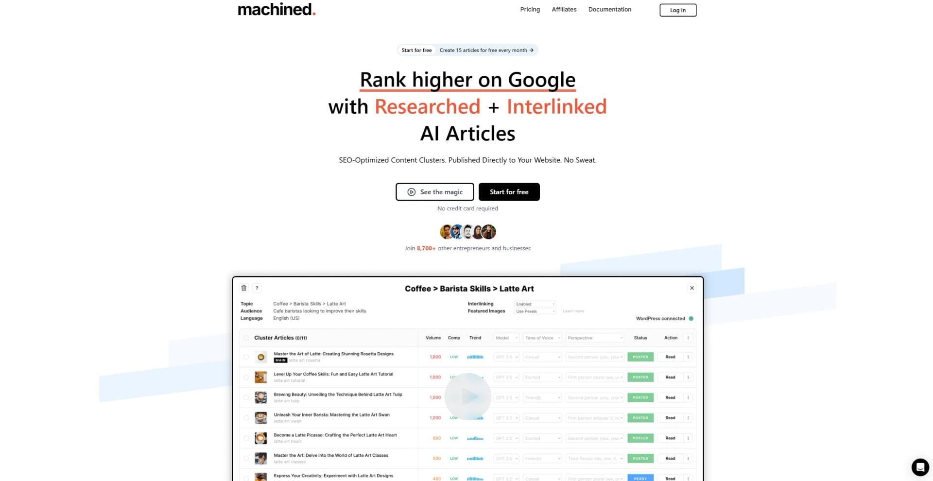 Machined screenshot