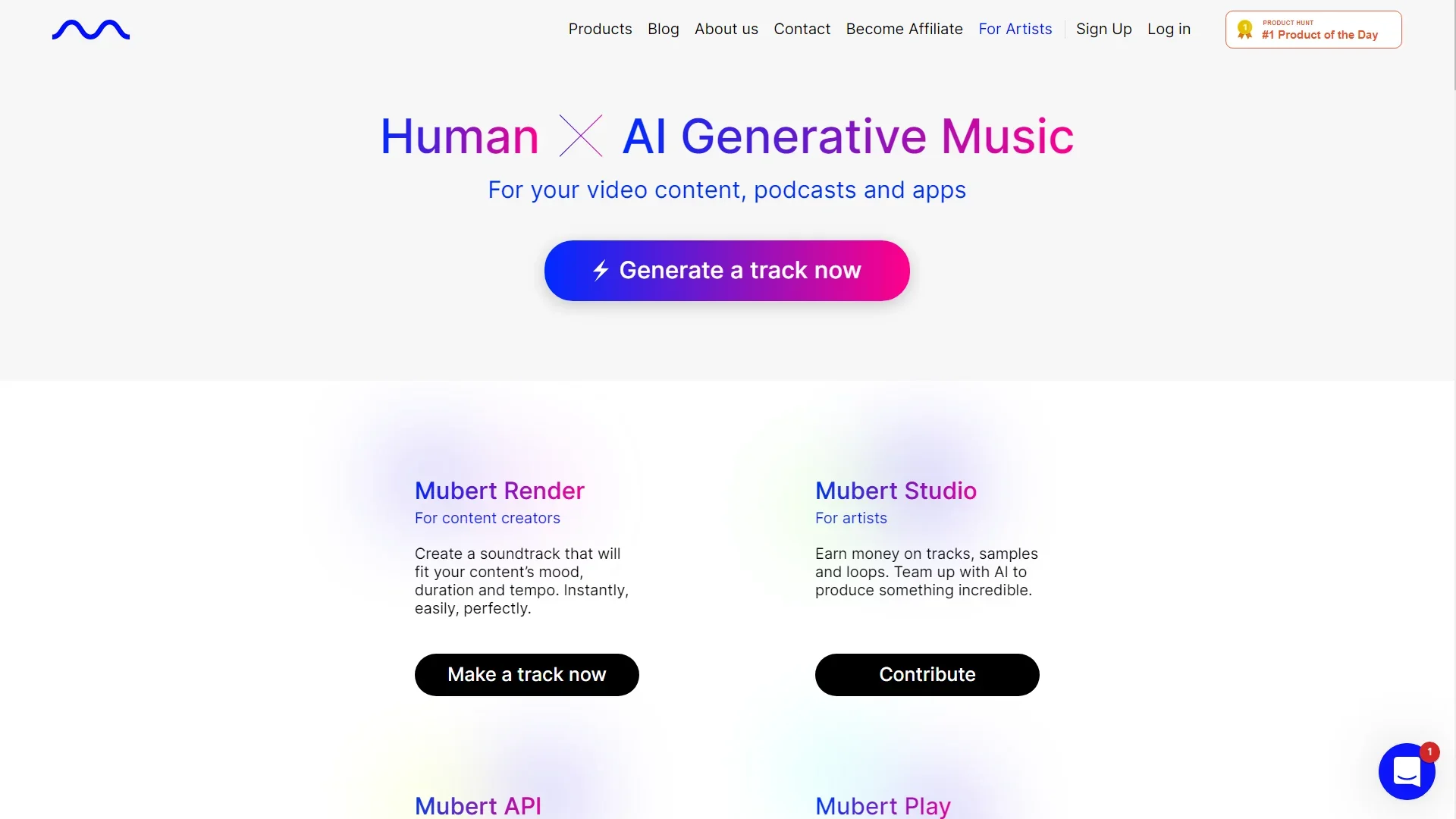 Mubert screenshot