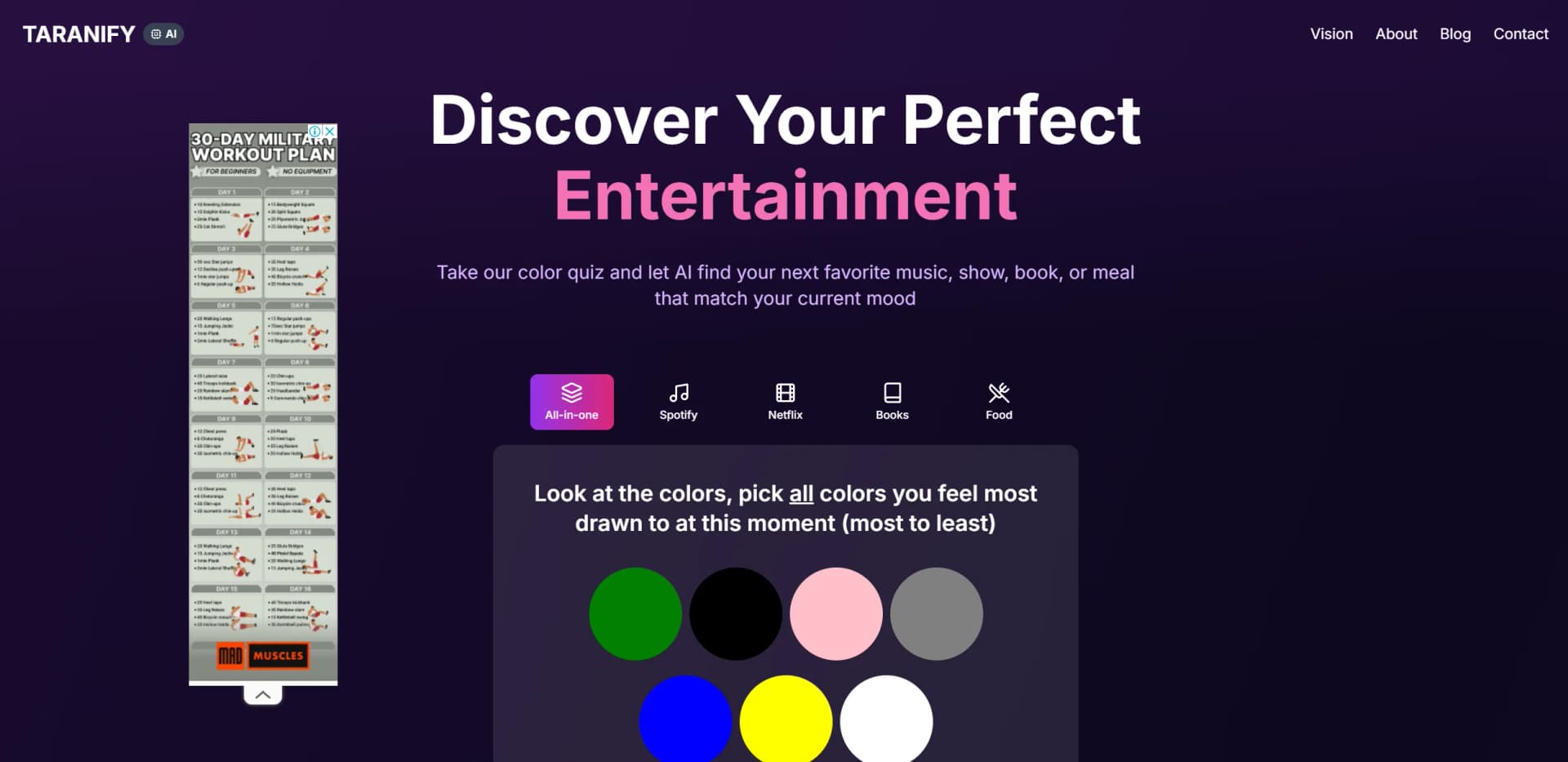 Taranify screenshot
