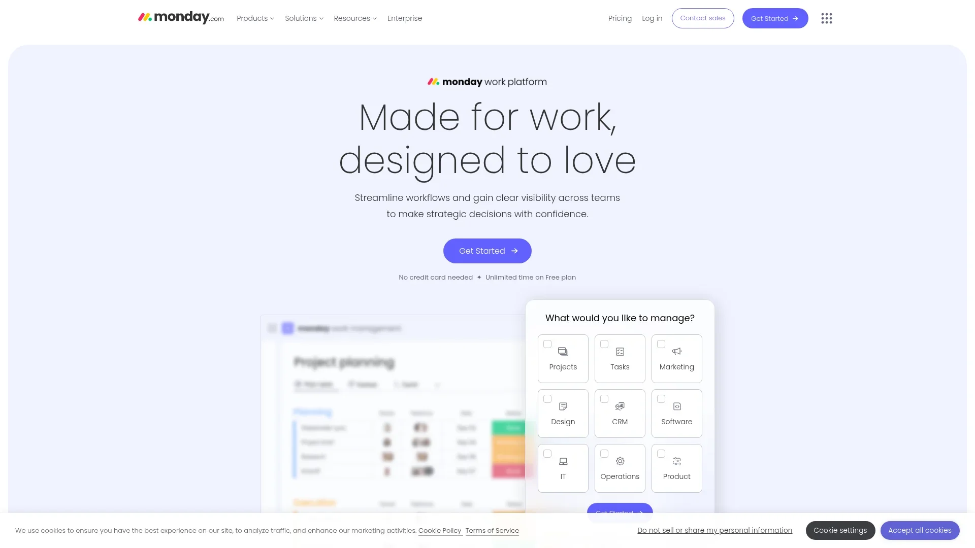 monday.com screenshot