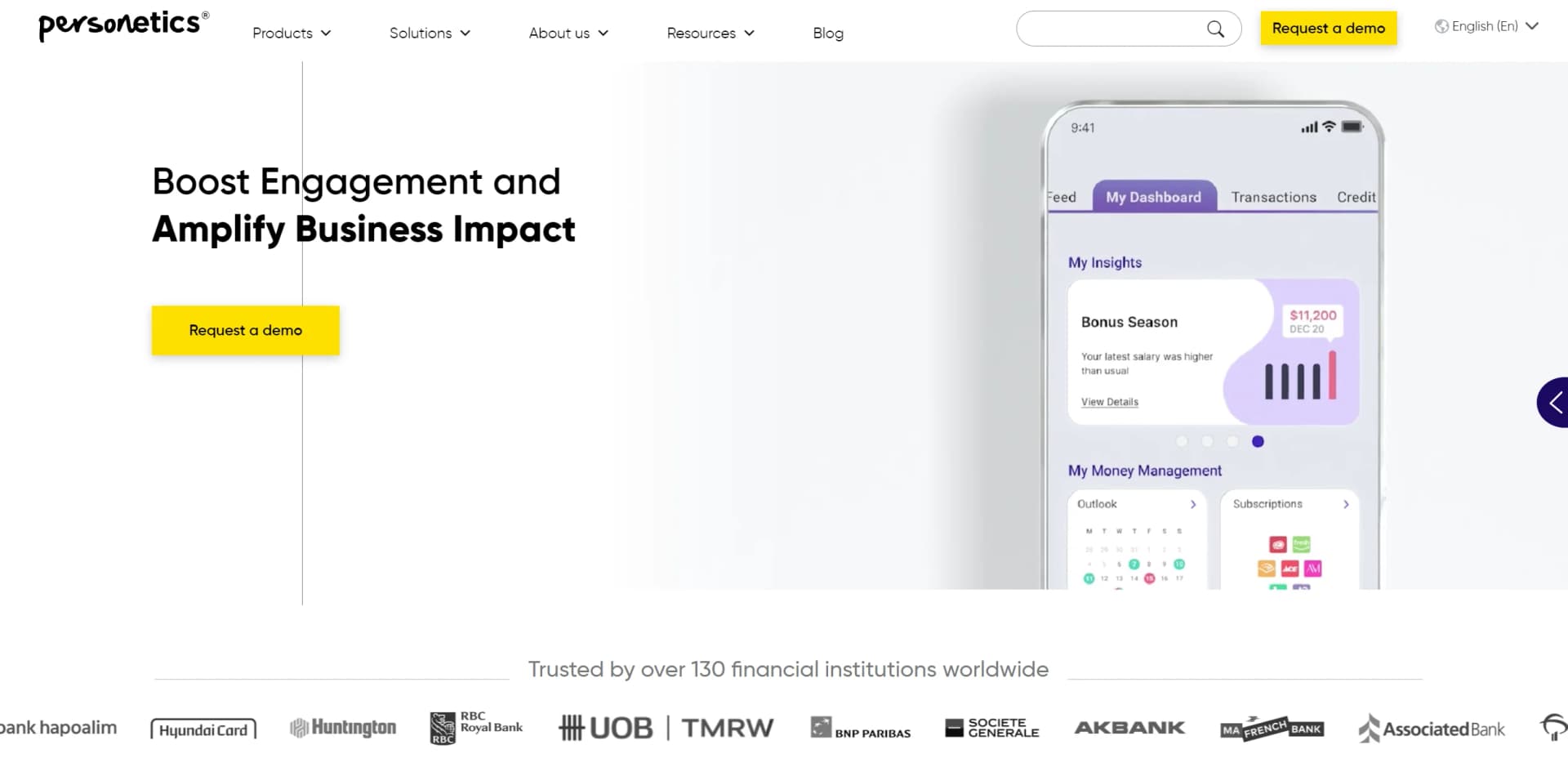 Personetics screenshot
