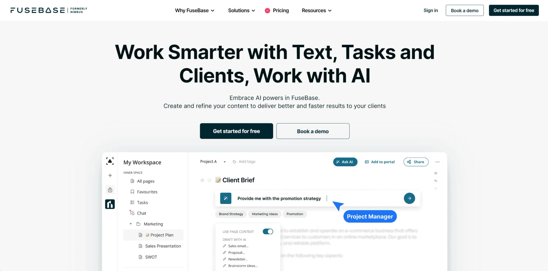 FuseBase AI screenshot