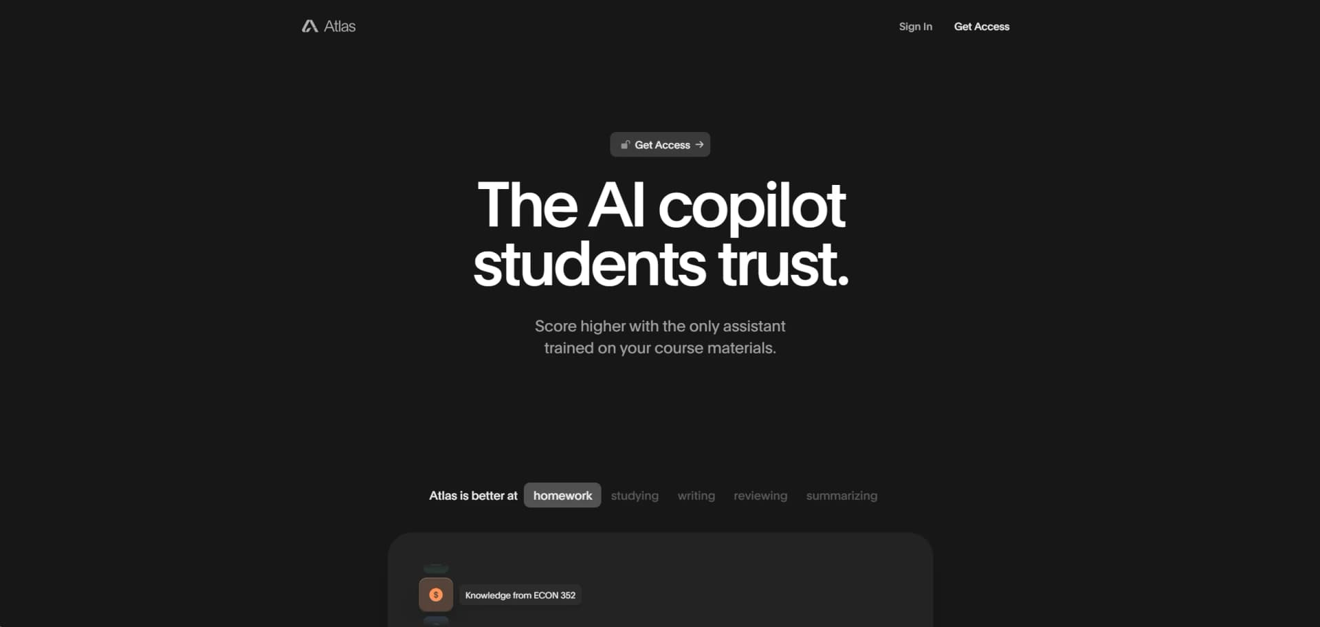 Atlas screenshot