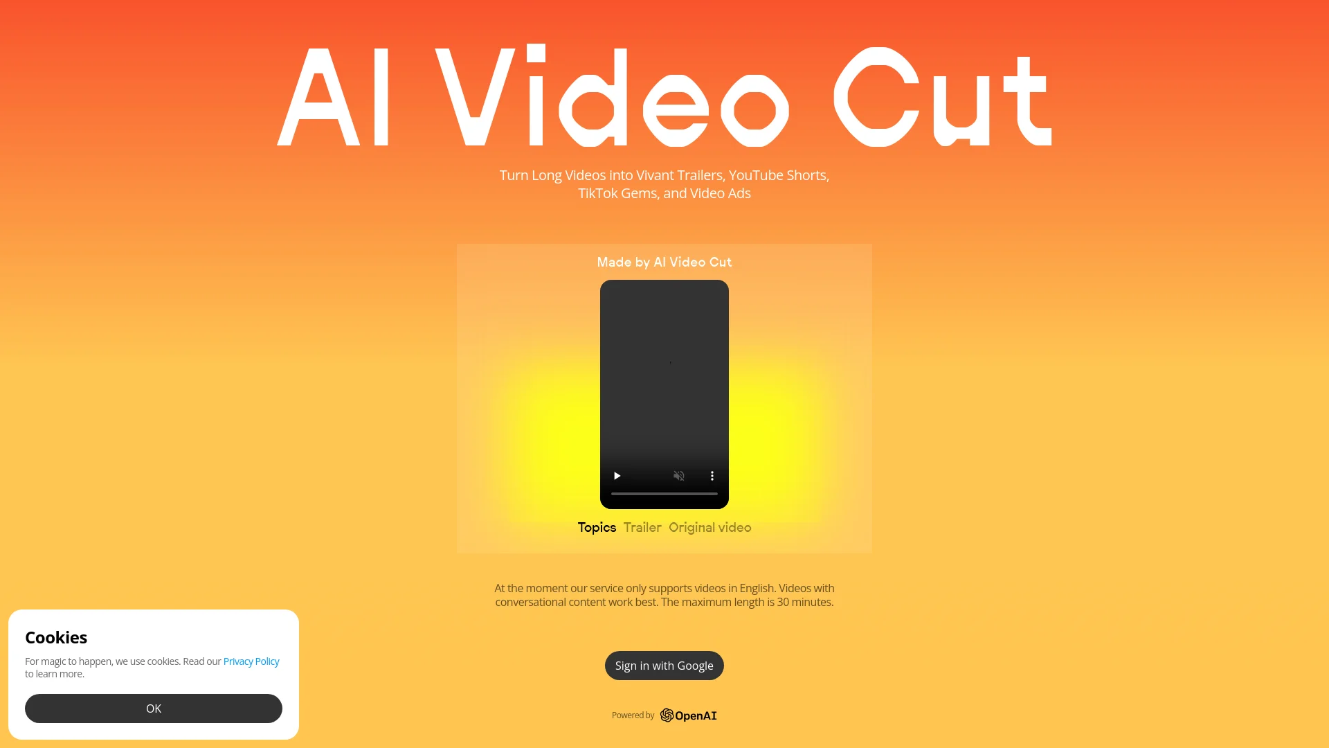 AI Video Cut screenshot
