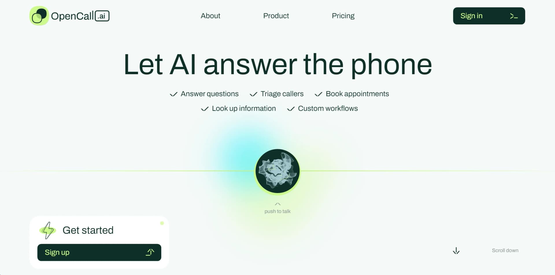 OpenCall.ai screenshot