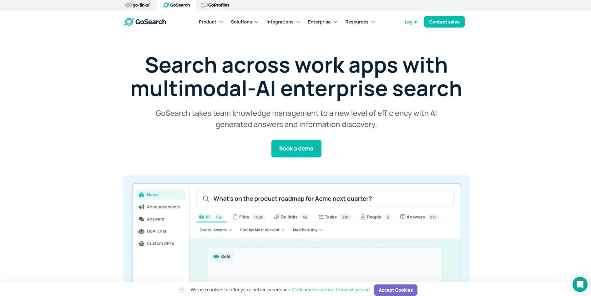 GoSearch screenshot