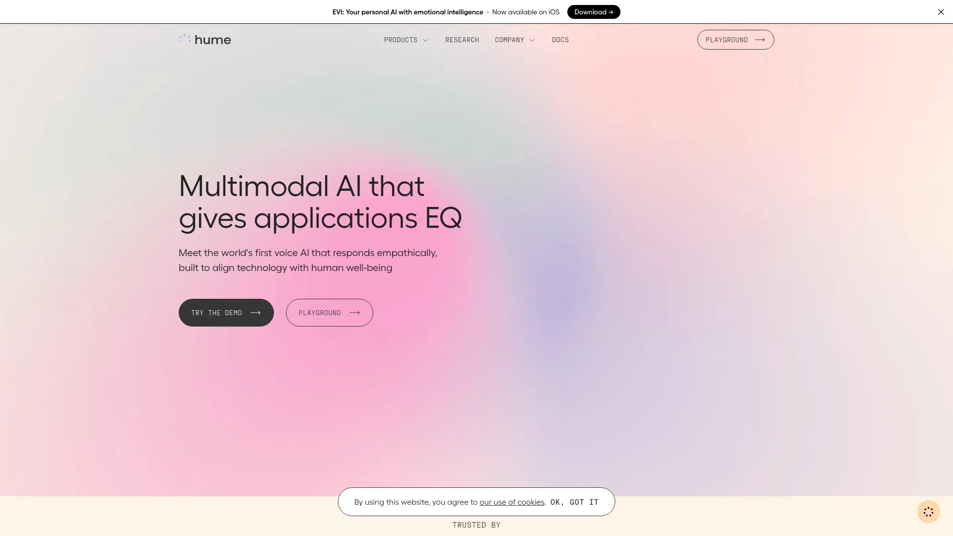 Hume AI screenshot