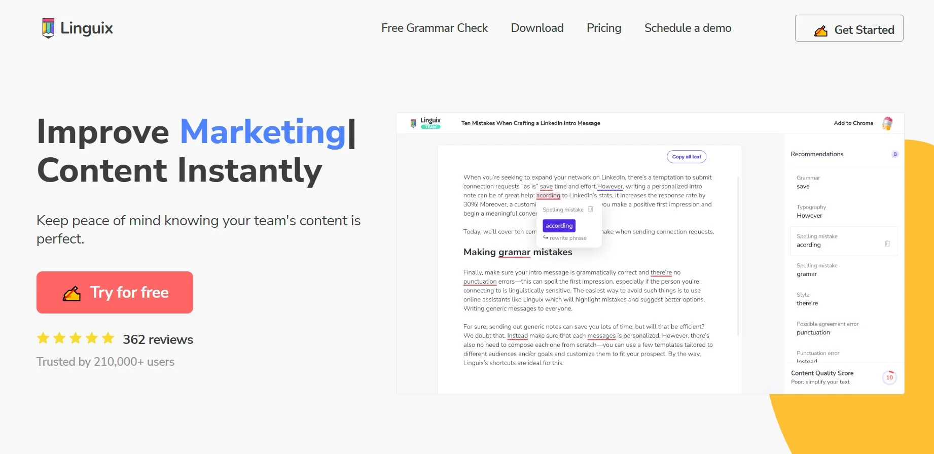Linguix screenshot