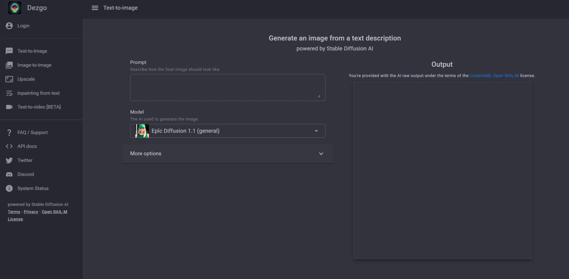 Dezgo screenshot