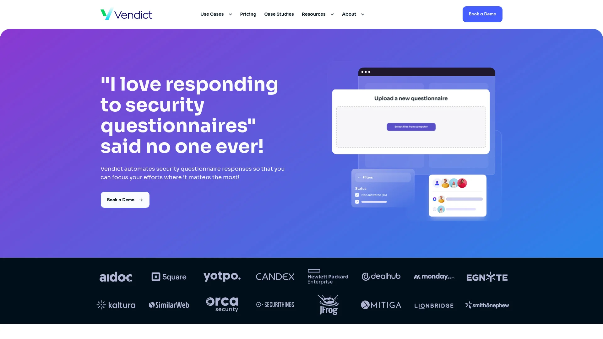 Vendict screenshot