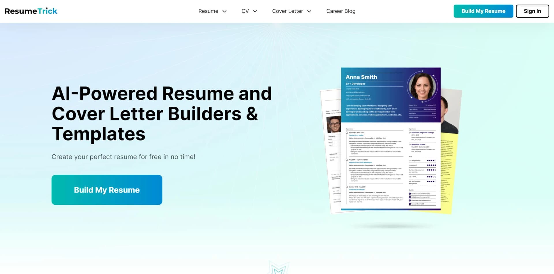 ResumeTrick screenshot