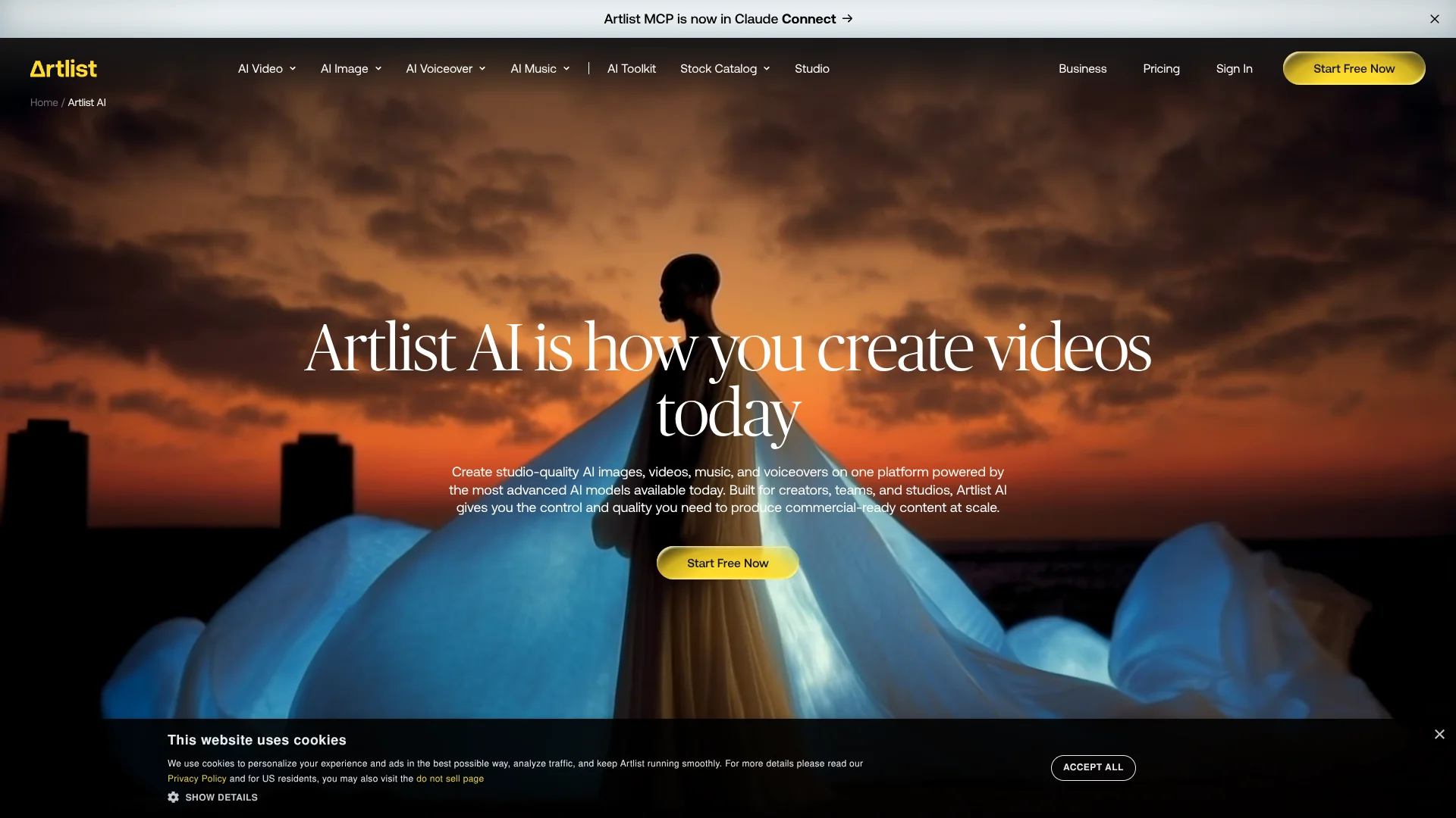 Artlist AI screenshot