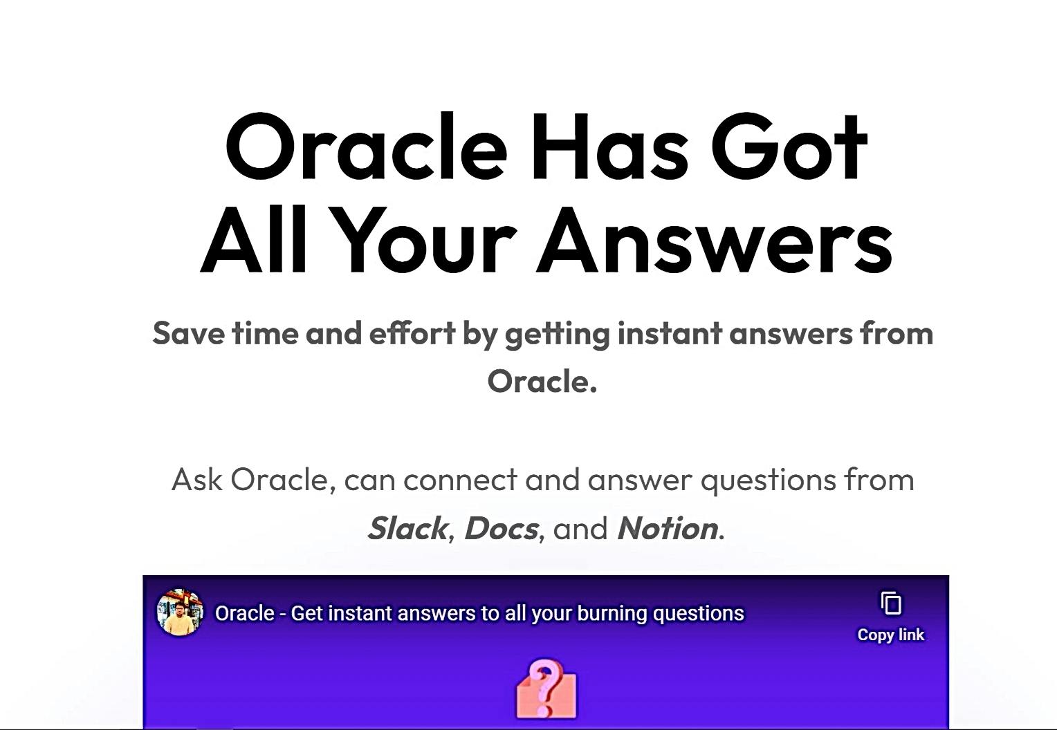 Oracle featured