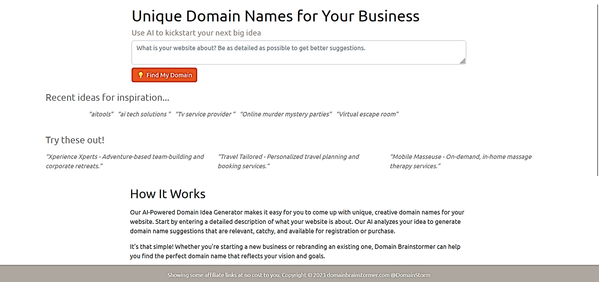 Domain Brainstormer featured