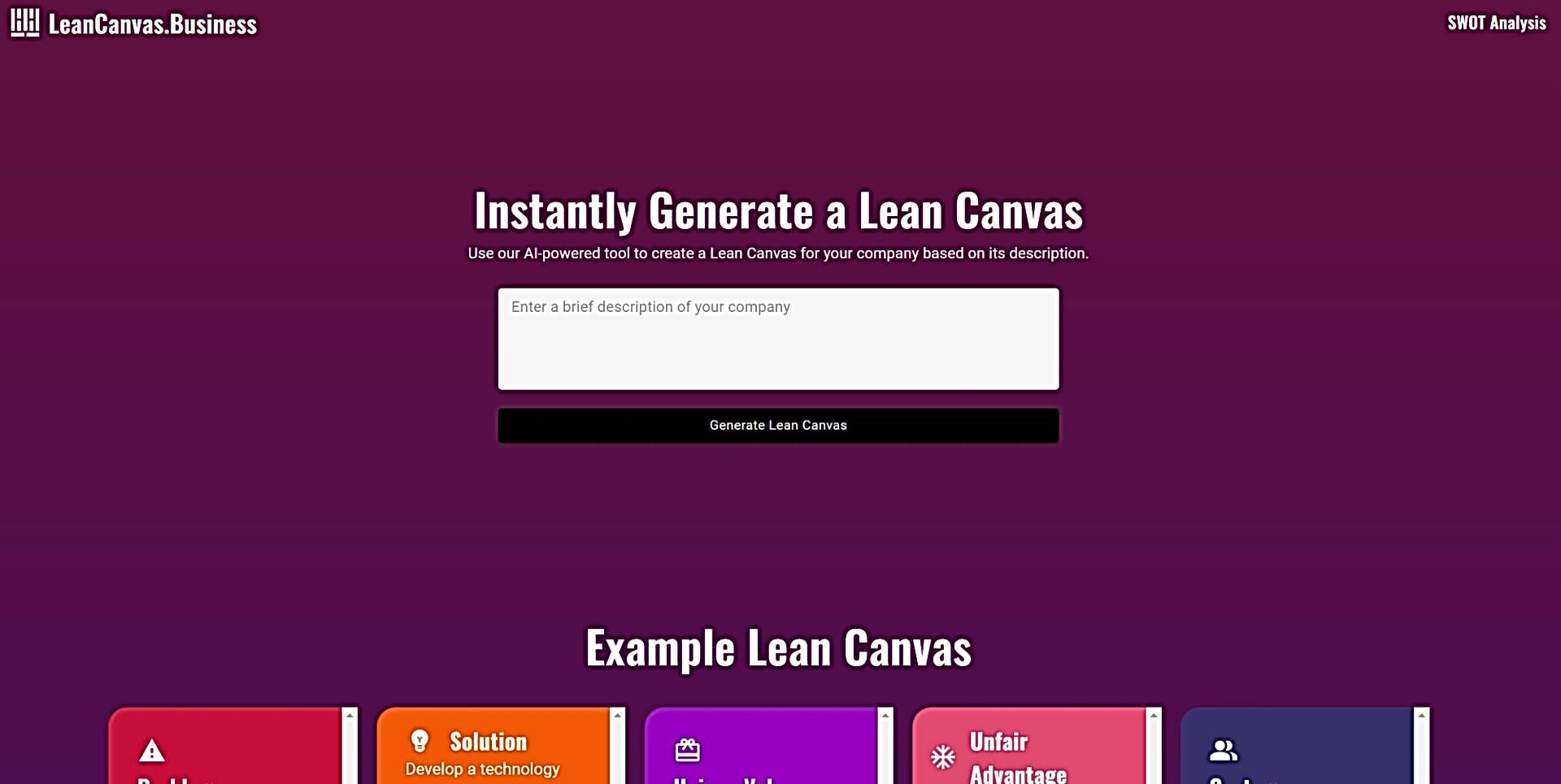 Lean Canvas featured
