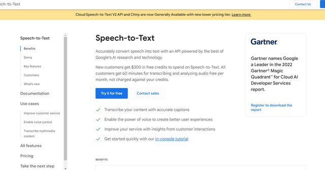 Google Cloud Speech to Text