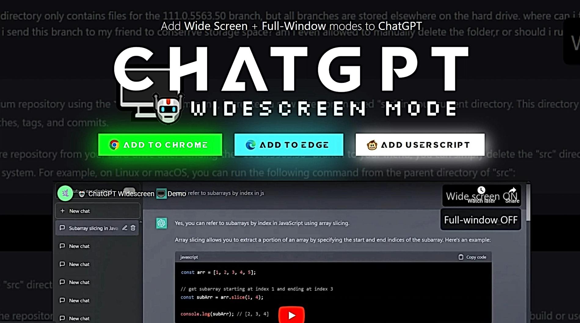 ChatGPT Widescreen Mode featured