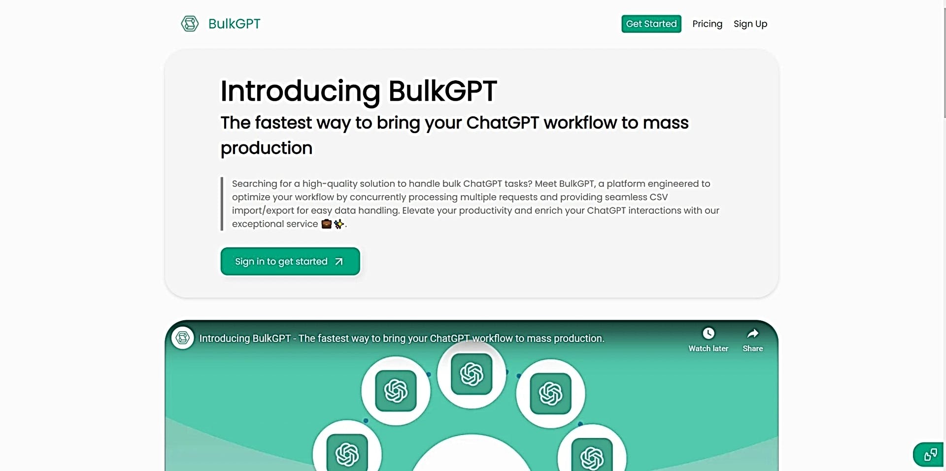 BulkGPT featured