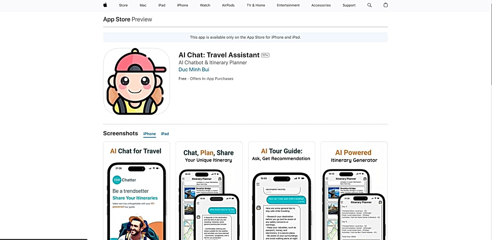 AI Chat Travel Assistant featured