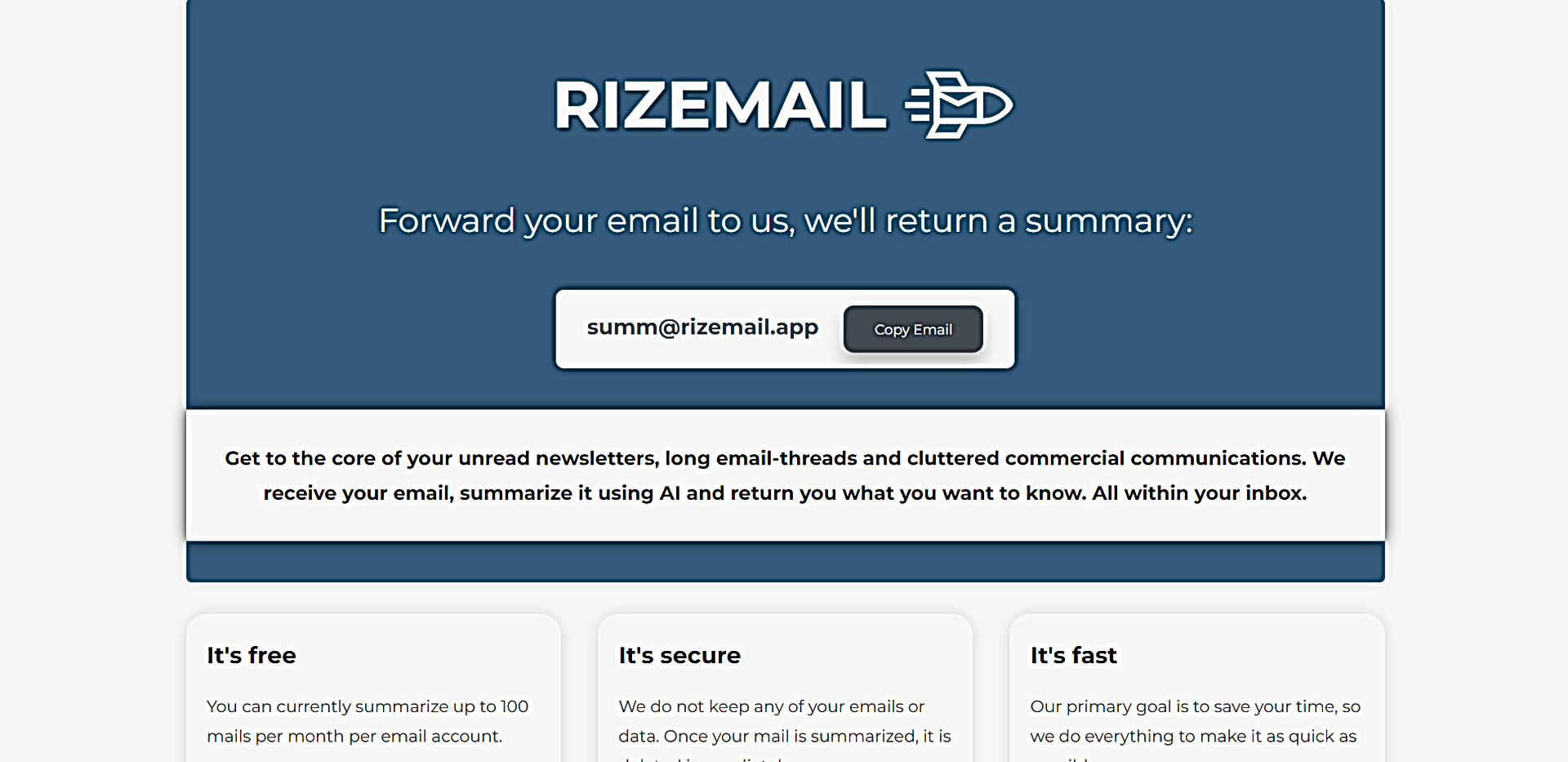 Rizemail featured