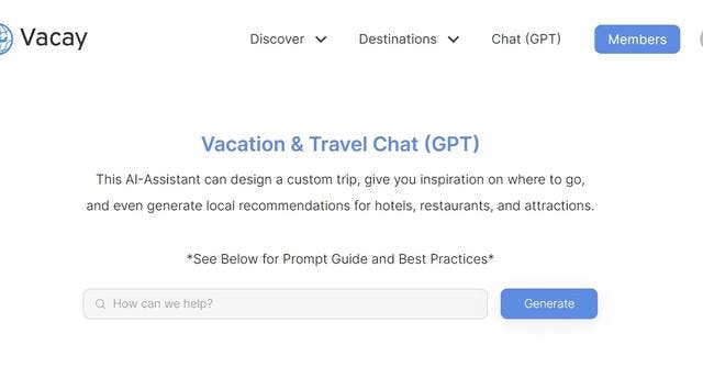 Vacation & Travel Chat (GPT)