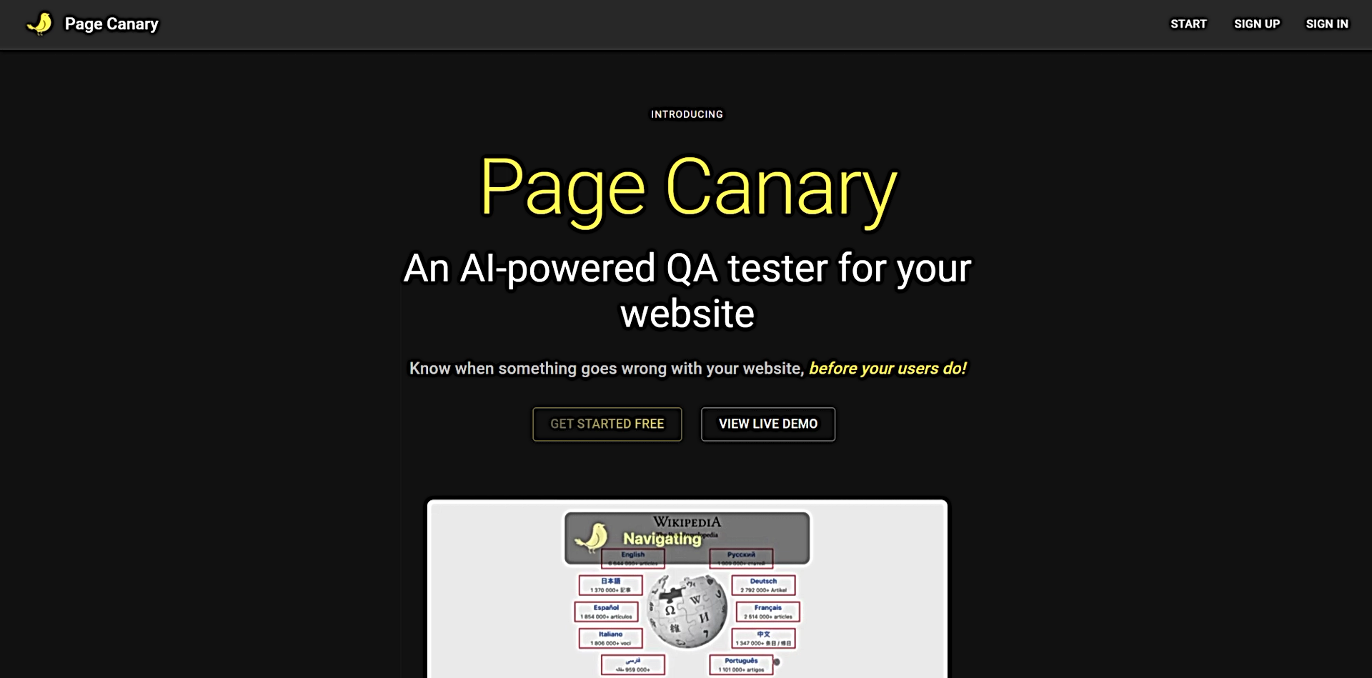 Page Canary featured