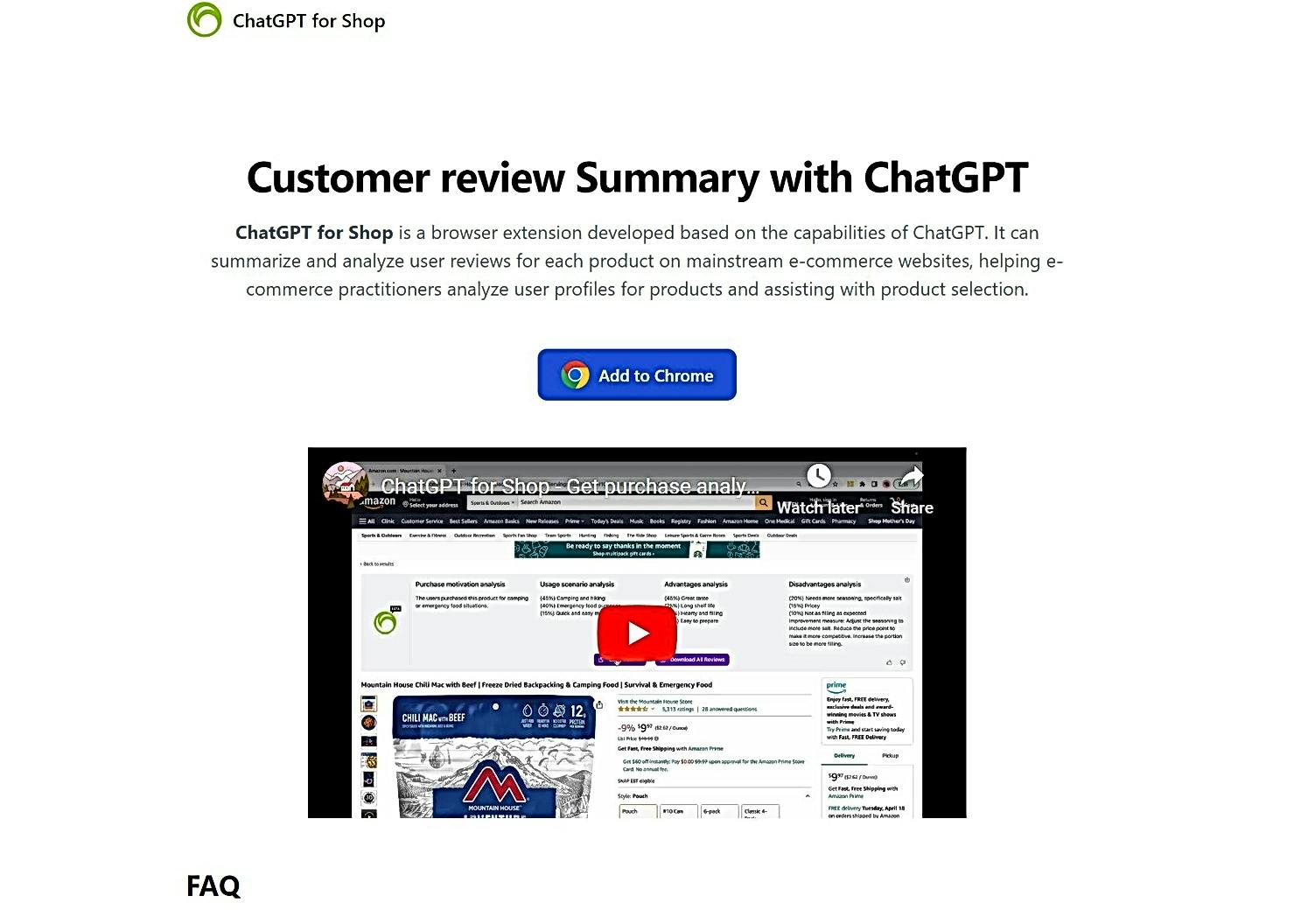 ChatGPT for Shop featured