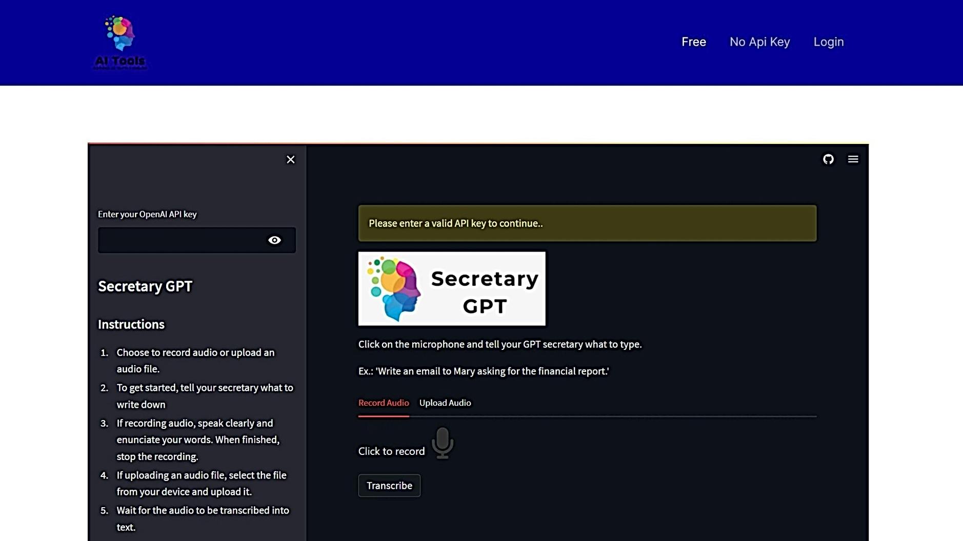 Secretary GPT featured