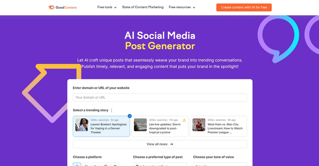AI Social Media Post Generator | SEMRUSH