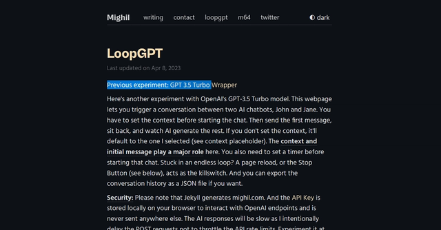 LoopGPT