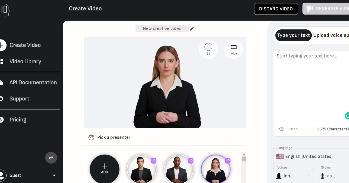 Creative Reality Studio (D-ID)