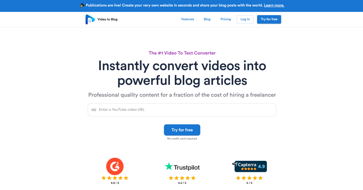 Video to Blog